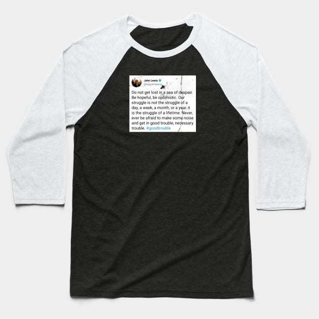 good trouble timeline - john lewis Baseball T-Shirt by iceiceroom